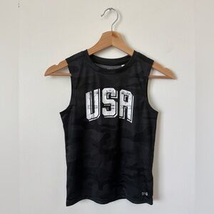 DSG Boys Sleeveless USA Americana Top – Black Camo – Multiple Sizes